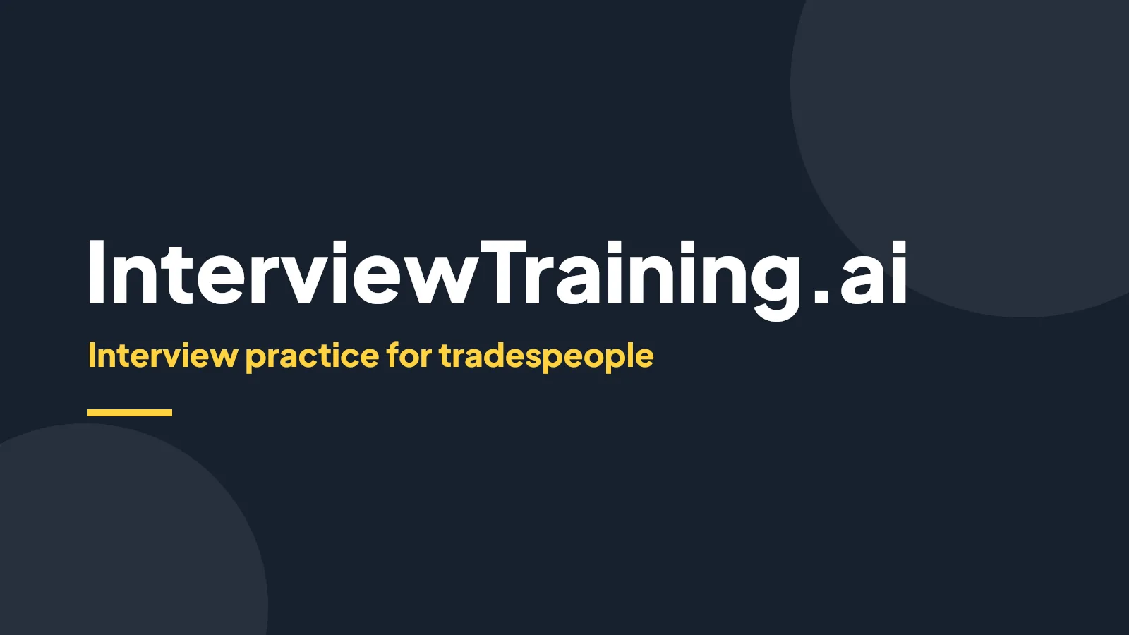 InterviewTraining.ai logo and tagline